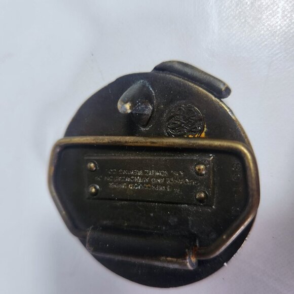 Schlitz Trademark Belt Buckle Vintage 70s Brass Globe D-168 Schultz Brewing Co. - Picture 6 of 7